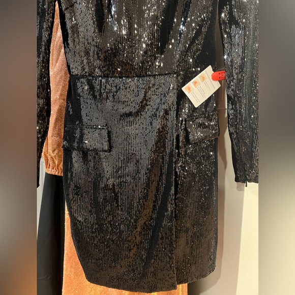 NEW with tag - black sequin mini MacDuggal cocktail dress size US 2 - Picture 8 of 9